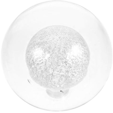 Yardenfun Paralume in Vetro Trasparente Opaca per Portalampada Filettato Coprilampada Decorativo per Lampade da Tavolo e Applique da Parete Ricambio con Bordi Lisci Antitaglio