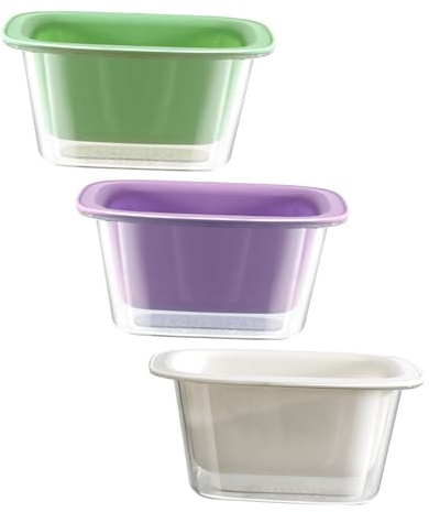 Zerodeko 3 pezzi Scolapasta Doppio in Plastica Ciotola Scolapasta Rimovibile per Lavaggio Verdure e Frutta Design Drenante Ottimizzato per Cucina Multifunzione