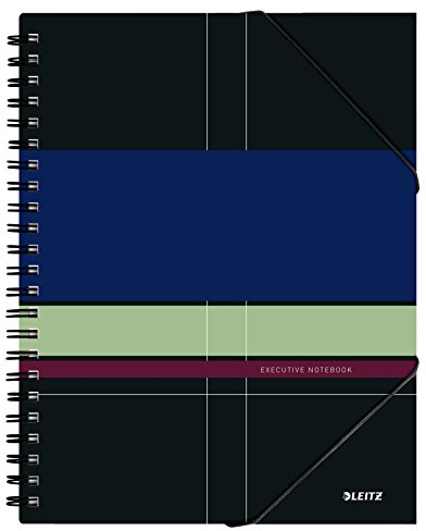 Leitz 44640000 Executive Be Mobile Collegeblock A4 liniert, spiralgebunden mit PP Einband Mehrfarbig
