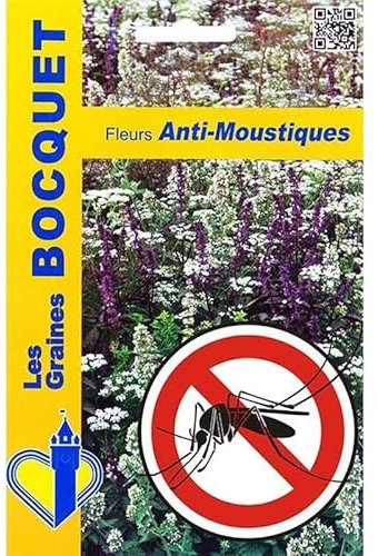 Mélange écologique de graines de fleurs Anti-Moustiques - 15 g - fleur annuelle - LES GRAINES BOCQUET