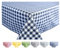 Wachstuch Tischdecke Abwaschbar Eckig 140 x 180 cm Kariert Karo Blau