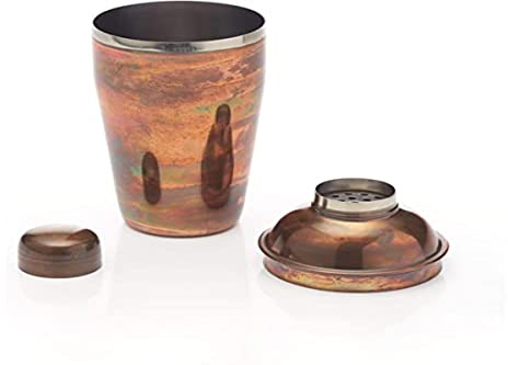 BarCraft - Shaker da cocktail, in acciaio INOX, 700 ml Finitura in rame iridescente. null