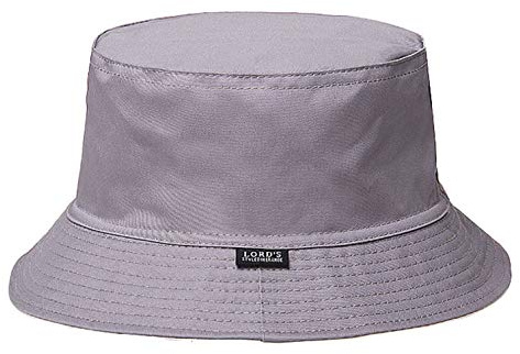 Andongnywell Bucket Beach Sun Hat Unisex Cotton Boonie Fishing Hats UV Protection Outdoor Hiking Fishing Fisherman Hat (Light Grey,One Size)