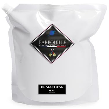 BARBOUILLE - Sous-Couche Universelle Haut De Gamme - Mur (Plâtre, Ciment, Boiserie) - Lessivable - Séchage En 30 min - COV A+ & Carbone Neutre - Fabriquée En France - Blanc Titanium - 2,5 L