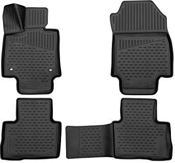 Element 3D Gummimatten Set passend für Toyota RAV4 | Mk5 (XA50) | 2018-2024 | 100% passgenaue Auto Fußmatten, robuste Universal Fußmatte Auto, Gummimatten Auto, Auto Fussmatten Gummi