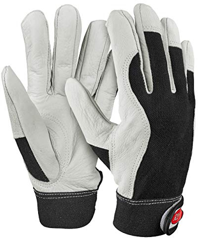 Solidstar HandschuhMan. Hochwertige Arbeitshandschuhe weiche Lederhandschuhe mit Klettverschluß Gr. 6-11 (9/L)