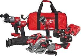 Powerpack 6 maskiner: Borr + skruvmejsel + sabelsåg + slipmaskin + cirkelsåg M18 FPP6K2-502B Milwaukee - 4933479422
