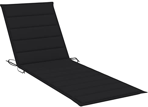 Homgoday Sonnenliegen Auflage Liegenauflage Polsterauflage Gartenstuhlauflage Auflage für Gartenliege Liegestuhl Liege Sonnenliege Strandliege Schwarz 200x60x3 cm Stoff