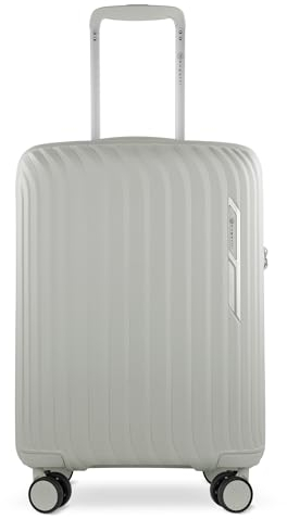 bugatti Hera Hartschalen-Koffer S mit 4-Rollen, Leichter Reise-Koffer aus PP Light, Handgepäck-Trolley, Creme