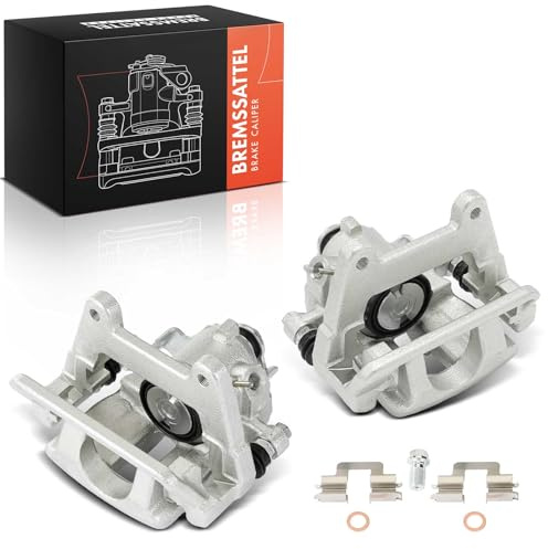 Frankberg 2x Bremssattel Bremszange Hinten mit Halter 8E0615423H | Lochabstand Halterung 140mm; Kompatibel mit A4 8EC, A4 Avant 8ED
