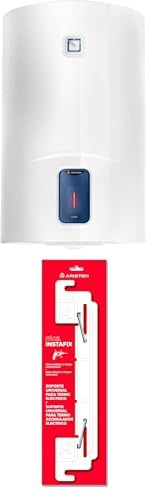 Ariston, Lydos R - Calentador de Agua Electrico Vertical, Termo Electrico 80 Litros + Instafix, Soporte Universal Termo Electrico