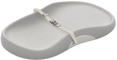 UBRAVOO Cambiador de Bebé con Arnés de Seguridad y Estante para Juguetes, Cuña Antivuelco, Fácil de Limpiar, Impermeable y con Bordes Acolchados Elevados (Gris, Estilo Normal)