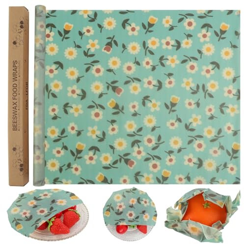 GmeDhc 1 Roll of Beeswax Cloths, Wax Paper for Food, Reusable Beeswax Cloths for Wrapping, Food, Cheese Bread, 100 x 33 cm