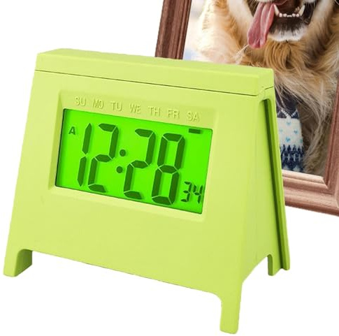 Genérico Reloj Digital - Pequeño Despertador Digital de luz de Noche Inteligente | Reloj de Mesa LED compacta con exhibición de Semana y Tiempo, Reloj de Escritorio niños, Dormitorio, oficin