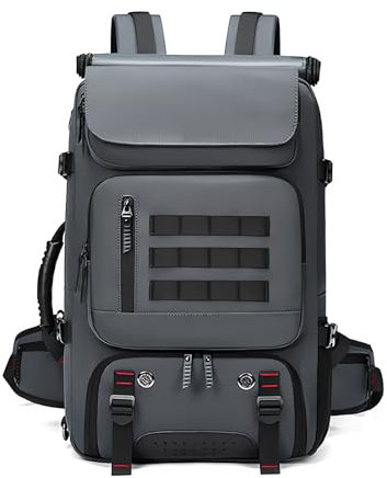 Outdoor Backpack，Travel Backpack Men's，rucksack herren，Large Convertible Travel Work Bag，daypack herren(Gray)