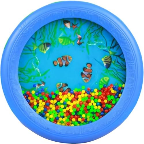 Ericetion Tambourin pour Bébé, Tambour Océanique, Jouets Musicaux pour Bébé, Percussions À Main pour Enfants, Instrument De Musique pour Bébé De 1 an, Tambourin pour Enfants, Jouets De Noël, Cadeaux,