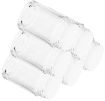 TOPPERFUN 6piezas Botellas De Polvo Suelto Envases De Cosméticos Para Viaje Sifters y Tapa Para Polvos Faciales Maquillaje