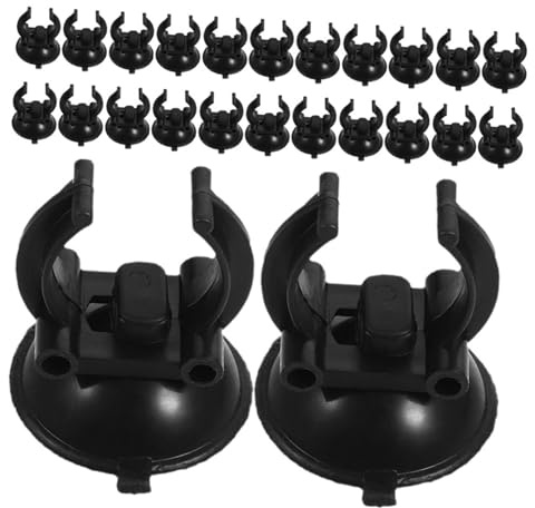 GALPADA 30pcs Aquarium Hose Suction Cups with Clip for Submersible Light and Heating Rod, Abs Material, No Drilling Installation, Reducing Unwanted Movement, Suitable for 20-24mm Diameter