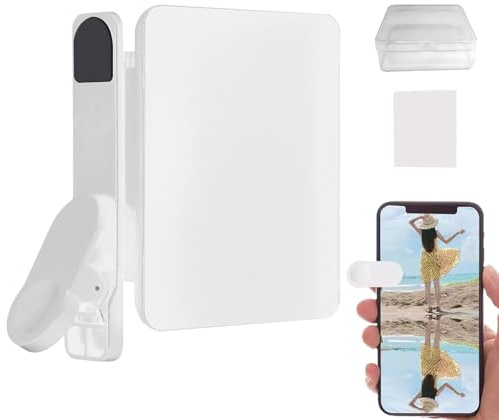 Lente con Efecto Espejo para Teléfono, Espejo De Clip Reflectante para Móvil, Kits De Fotos Y Videos para Adolescentes, Familias, Jóvenes, Niños, Niñas, Amigos, Hijos, Esposos E Hijas
