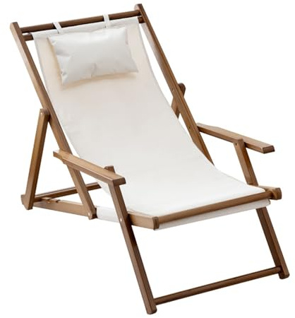 YPAPBHT Home Balcony Leisure Lounge Foldable Nap Chair Original Color Canvas Lazy Sofa Sitting And Reclining Study Chair(Brown)