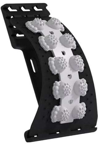 Dispositivo de crujido de la espalda | Tabla de masaje con nudos - Estirador de dorsal ajustable a 4 niveles - Para gimnasio en casa corrección ortopédica Relajación nerviosa Prevención