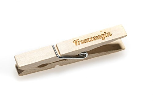 GRAVURZEILE 25x Holz Wäscheklammer graviert mit Namen von Braut & Bräutigam - Ideales Hochzeitsgeschenk, Gastgeschenk für Braut & Bräutigam - Geschenkidee zur Hochzeit