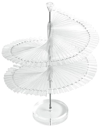 Nail Art Conseils de stand fashional Spirale Fan Forme Affichage Nail Art stand Nuancier Présentoir Spiral faux ongles en plastique d'affichage Tablette pratique claire Outils 120 bâtons