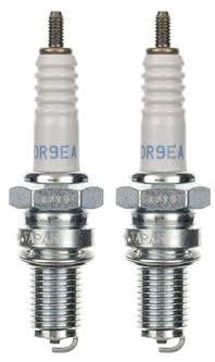2x Zündkerze DR9EA – passend für Kawasaki GPX/GPZ/ER-5/Zephyr, Moto Guzzi Centauro/Daytona – Zündkerzen Set 2 Stück für Motorrad/Roller