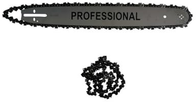 Lama e Barra Per Motosega da 45 cm 18 Pollici 72 Maglie Ricambio più Catena e Seconda Catena in Omaggio Per Motoseghe Scoppio 45 CC 52 CC Ricambio Barra Guida Sega