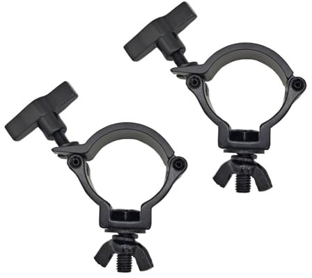 LBKYJ 2 Stück 4,8–5,1 cm Bühnenlicht-Klemme, Schnellspanner, O-Klemme, passend für Rohr OD 48–51 mm, strapazierfähig, 100 kg, DJ-Lichtklemmen für LED-PAR-DJ-Spots, Lichter, beweglicher Kopfstrahl