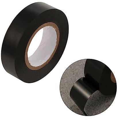 Gatuida 20m Pvc Electrical Insulation Tape Black Abrasion Resistant for Industrial Use for Wiring Cable Repairs Moisture Acid Resistance