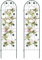 RELAX4LIFE Rankgitter 2er Set, Rankzaun Metall, Garten Spalier zum Stecken, Gartendeko Rosengitter Gartenzaun, Rankhilfe für Rosen Blumen Kletterpflanzen (180 x 50 cm,Grün)