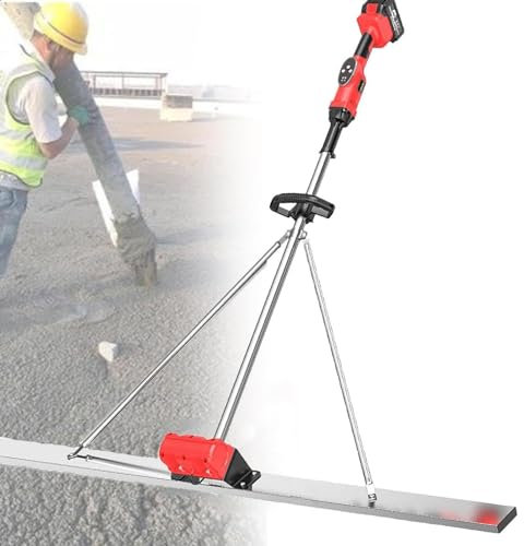 Elektrischer Betonschaber, Betonoberflächen-Estrich-Endbearbeitungswerkzeug, elektrisches Akku-Estrich-Zement-Oberflächennivellierungs-Tamper-Lineal mit Schaber (Color : 1battery, Size : 1.5M)