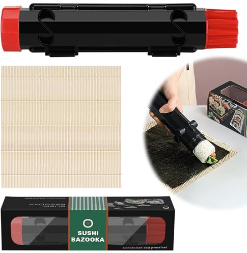 Williyatt Sushi Maker, Sushi Bazooka,Sush-Maker for Professional Sush, Sush Set with Rolling Mat,Benutzerfreundlich und Leicht zu Reinigen, für Anfänger