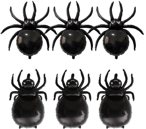 Halloween Luftballons Spinnen Folienballon Hallo ween Party Deko Schwarze Ballons HalloweenDeko Spinnen Groß Luftballon 80cm Halloween Folienballon Aufblasbare Spinne Ballons Grusel Party Spinne Deko