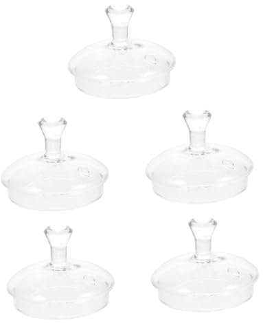 Amosfun Glaskanne Tee Ersatzdeckel 5st Deckel Der Teekannen Ersatzdeckel Teekannenabdeckung Hartschalenkoffer Mit Schaumstoff Siebdeckel Für Deckelglas Für Deckel Für Teesiebe Transparent