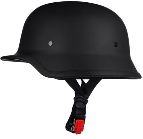 Ymxygz Medio Casco De Motocicleta Alemán, Casco Retro De Abierta para Adultos con Hebilla De Liberación Rápida Ajustable para Bicicleta Cruiser Scooter
