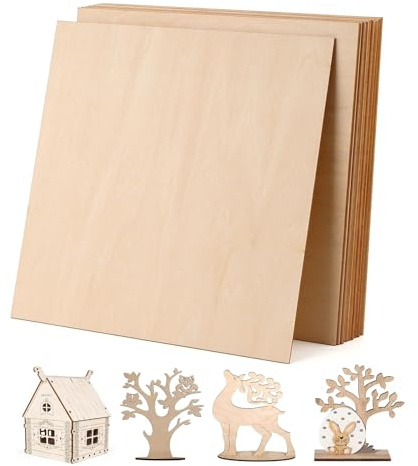 30 stycken plywoodskivor 300 x 300 x 3 mm lindträ tjockt hantverk plywood träskiva träplatta för laserprojekt gör-det-själv hantverk modell målning graverade målningar