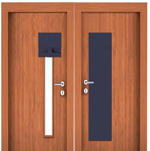 Maritown Classroom Door Curtains Set of 2 No Drill Blackout Privacy Door Window Blinds Front Door Curtain Stick on Shades for Patio Door Backdoor Classroom Glass Door Window Cover