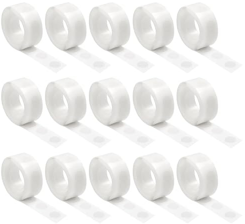 YSJCHEBS 15 rullar ballongdispenserlim, transparent dubbelsidig tejp, ballongfäste, festdekorationstillbehör, gör-det-själv-hantverksmaterial