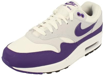 NIKE Herren AIR MAX 1 SC Sneaker, White Field Purple Football Grey Black, 39 EU