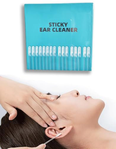 Ear Wax Removal Resin Synthetic Glue Ear Dirt Adhesive Cleaning Stick 48Pcs Ear Cleaning Tool Set Adhesive Cleaning Suitable Big