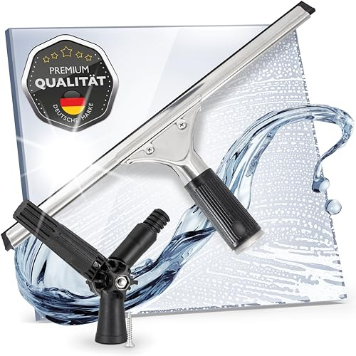 toolmacher Fensterabzieher und Duschabzieher 35cm [STREIFENFREIES Glas] - Fensterabzieher Profi für Fensterreiniger, Wischer, Glasreiniger - Abzieher Dusche - Fensterwischer mit hochwertigem Abzieher