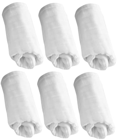 Milisten 6pcs Burp Cloths Reusable Muslin Diapers for Newborns Soft and Absorbent Washcloths for Boys and Girls for Daily