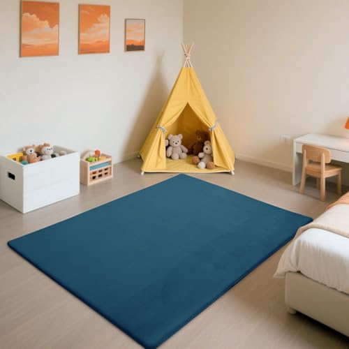 SETHEPACE Krabbelmatte Baby, 3CM Dicker Spielmatte Baby (Blau, 200x280CM)