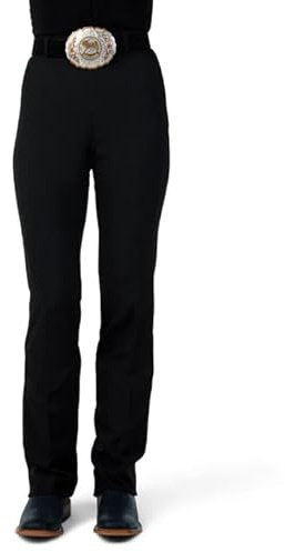 HOBBY HORSE Classic Western Show Pants – Women’s Western Horse Show Pants | High Rise Riding Pants for Women, Under Western Show Chaps | Made in USA - Black - 24in.