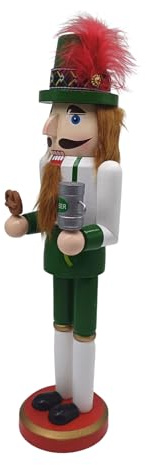Nötknäpparfigurer 35 cm trä | traditionell nötknäpparfigur modell | handmålad Oktoberfest-modell dekoration för inomhus hylla bord julvisning högtid fest