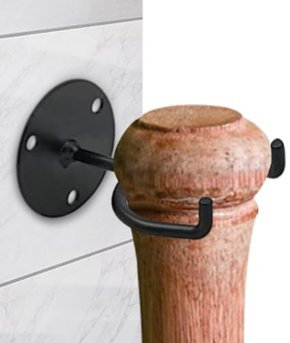 Baseball-Wandhalterung - 9 x 5,5 x 3 cm Eisenhalter, starkes Metallständer, stabiler Organizer, platzsparende multifunktionale Aufbewahrung | Baseballschläger, Baseballschläger, Golfbälle, Sportraum