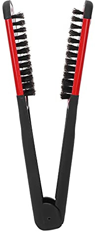 Munefe Multifunzionale Pennello per capelli Strumento di styling, morsetto a doppio lato, piastra per morsetti a doppia facciate per donne (Rosso)