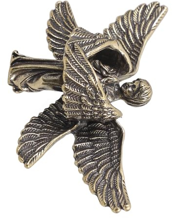 FCXDMY Ornamenti serafini Figurina di Angelo in Ottone Piccolo Decorazione a Forma di Cupido per l'esposizione del Desktop Decorazione dell'albero di Natale del Giardino di casa